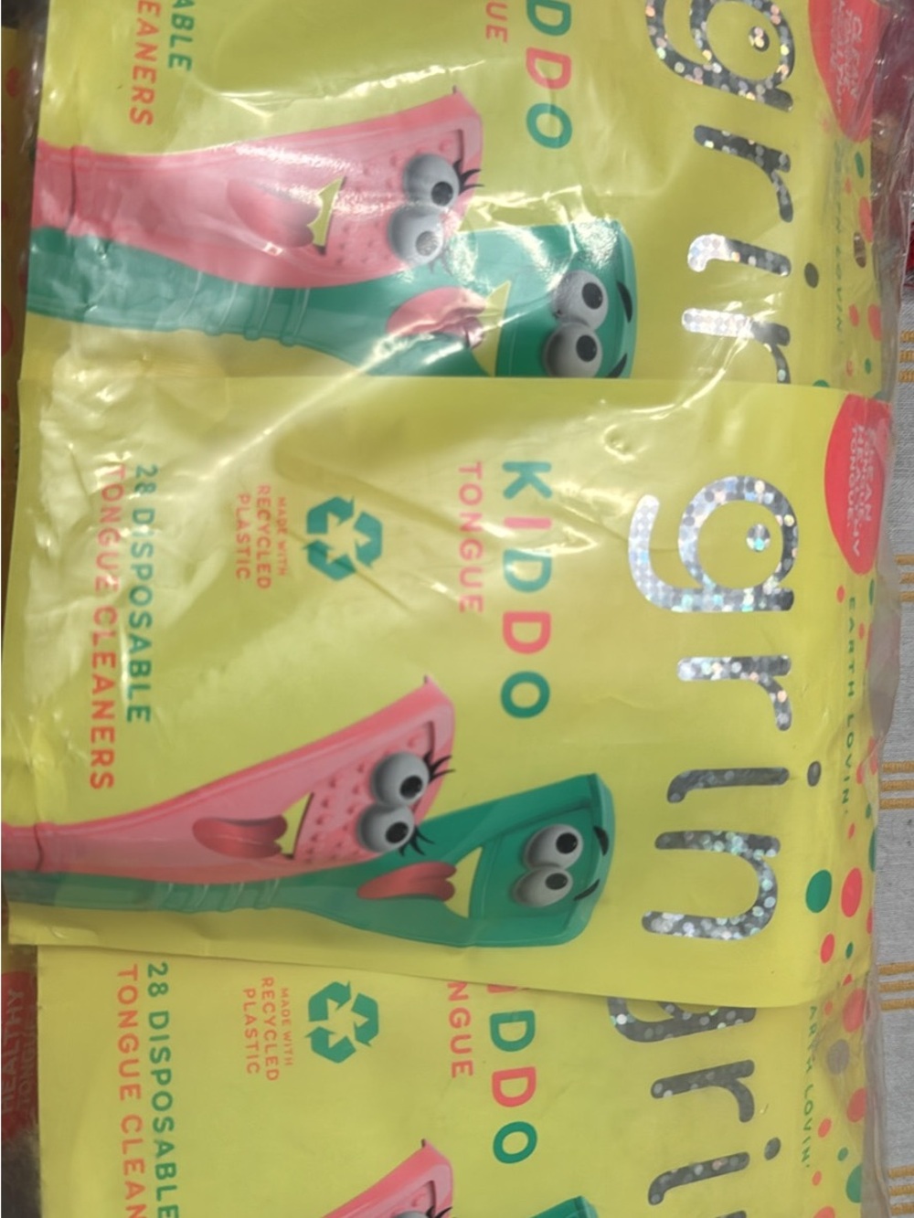 Grin Kids Kiddo Tongue Cleaners - Pink & Teal